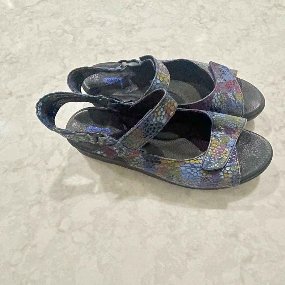 Wolky blue/ multi sandals. Size 41